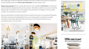 C20 Galerie and Posie's Café News